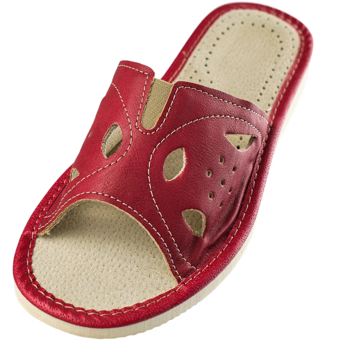 APREGGIO - Ciabatte Donna in Pelle – Pantofole da Casa Estive - Suola in Gomma - Antiscivolo - 36/41 EU
