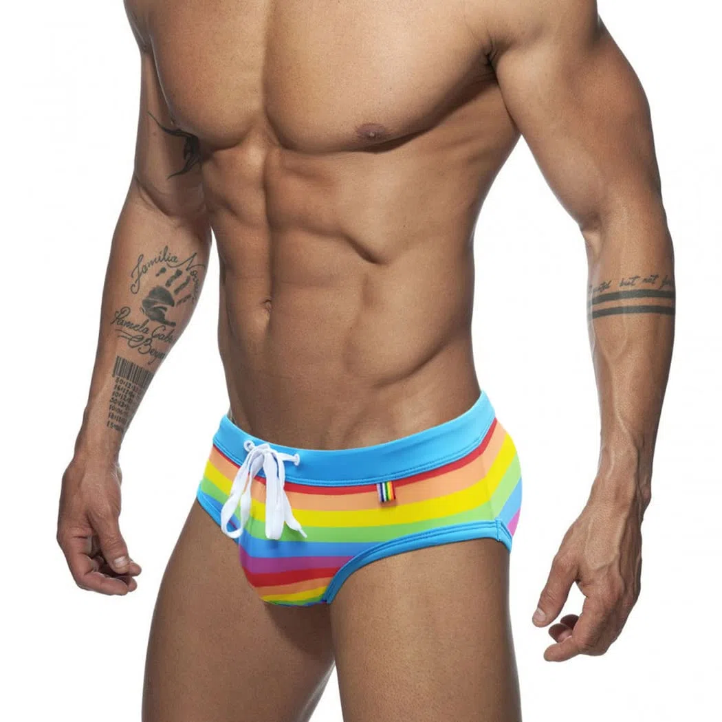 Costume da Bagno Uomo, Costume Slip Nuoto Mare e Piscina Uomo Swimming Brief Coulisse Regolabile YK24