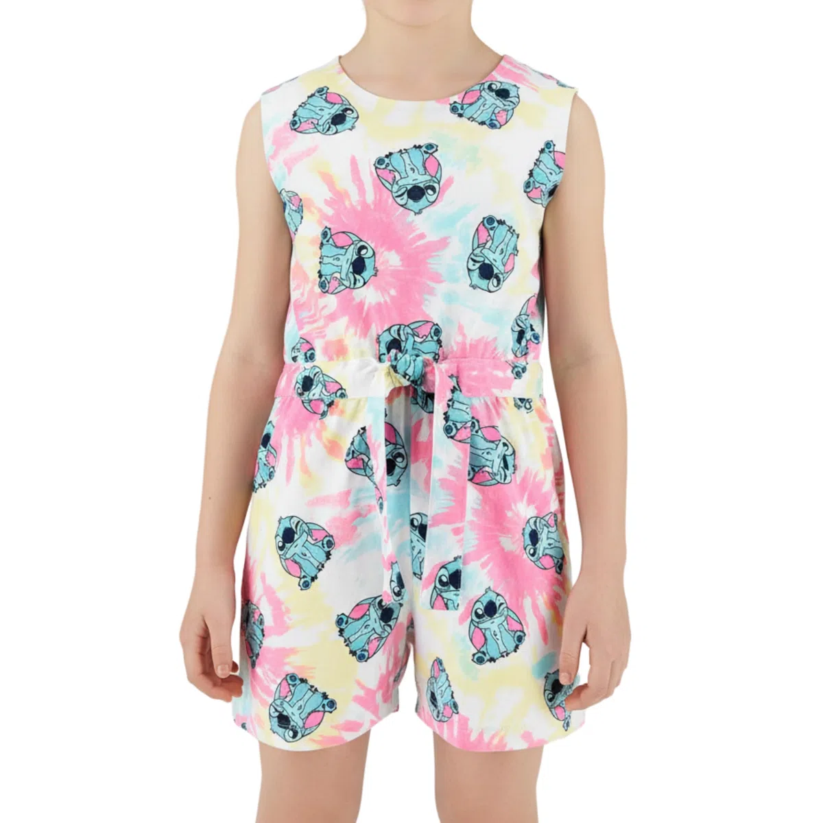 Disney Stitch Tuta per Ragazze, Set Intero in Morbido Cotone con Maglietta e Pantaloncini, Taglie 3 a 8 Anni
