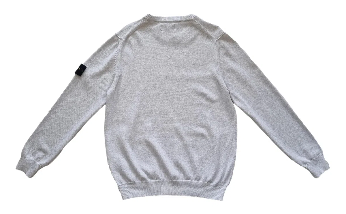 Stone Island Maglione in Cotone da Uomo 8015528D3 V0M64 Melange Grigio