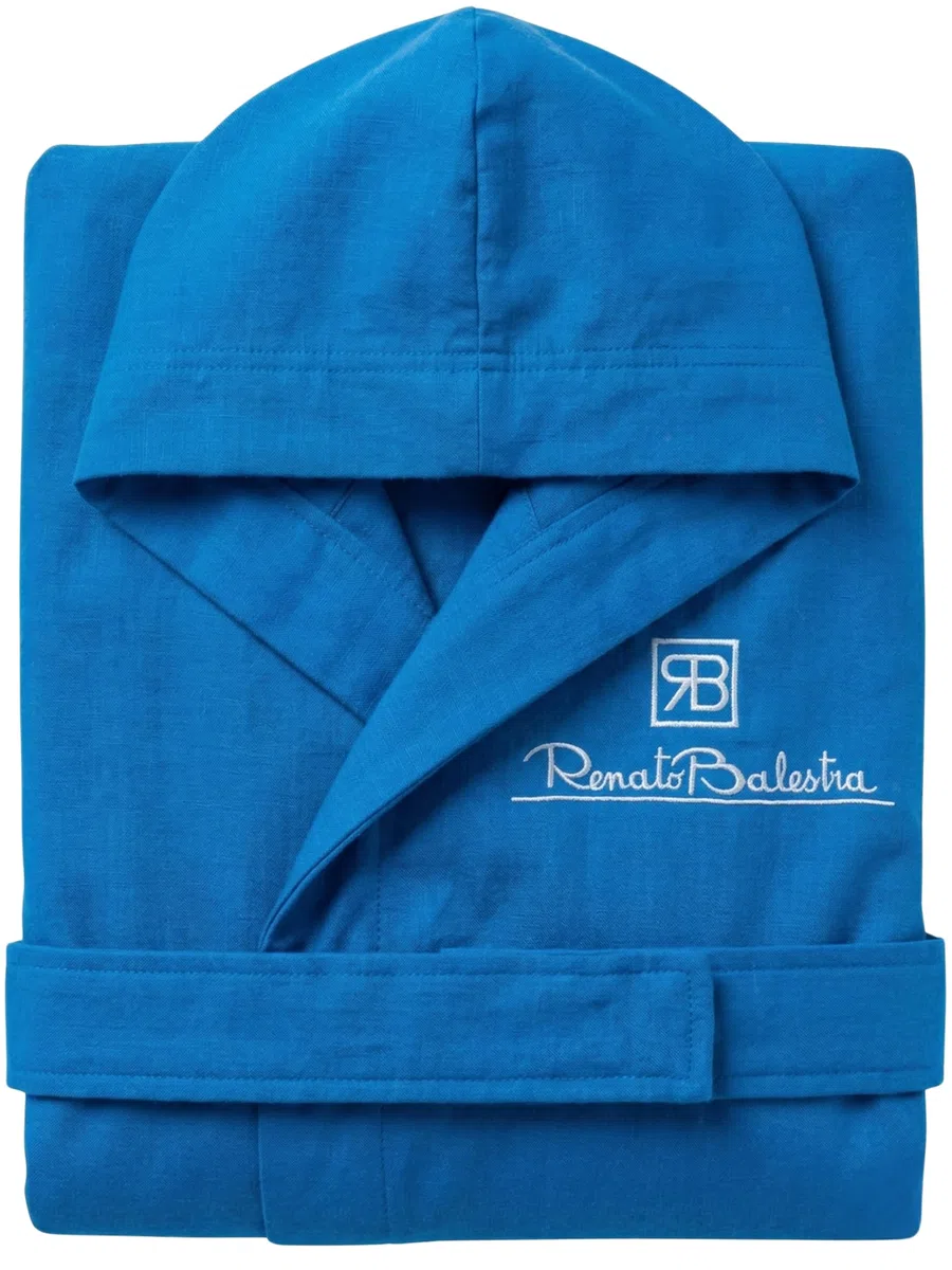 o-day Renato Balestra Accappatoio Microfibra Uomo Donna Salvaspazio Unisex con Cappuccio Tasche e Cintura Leggero Morbido