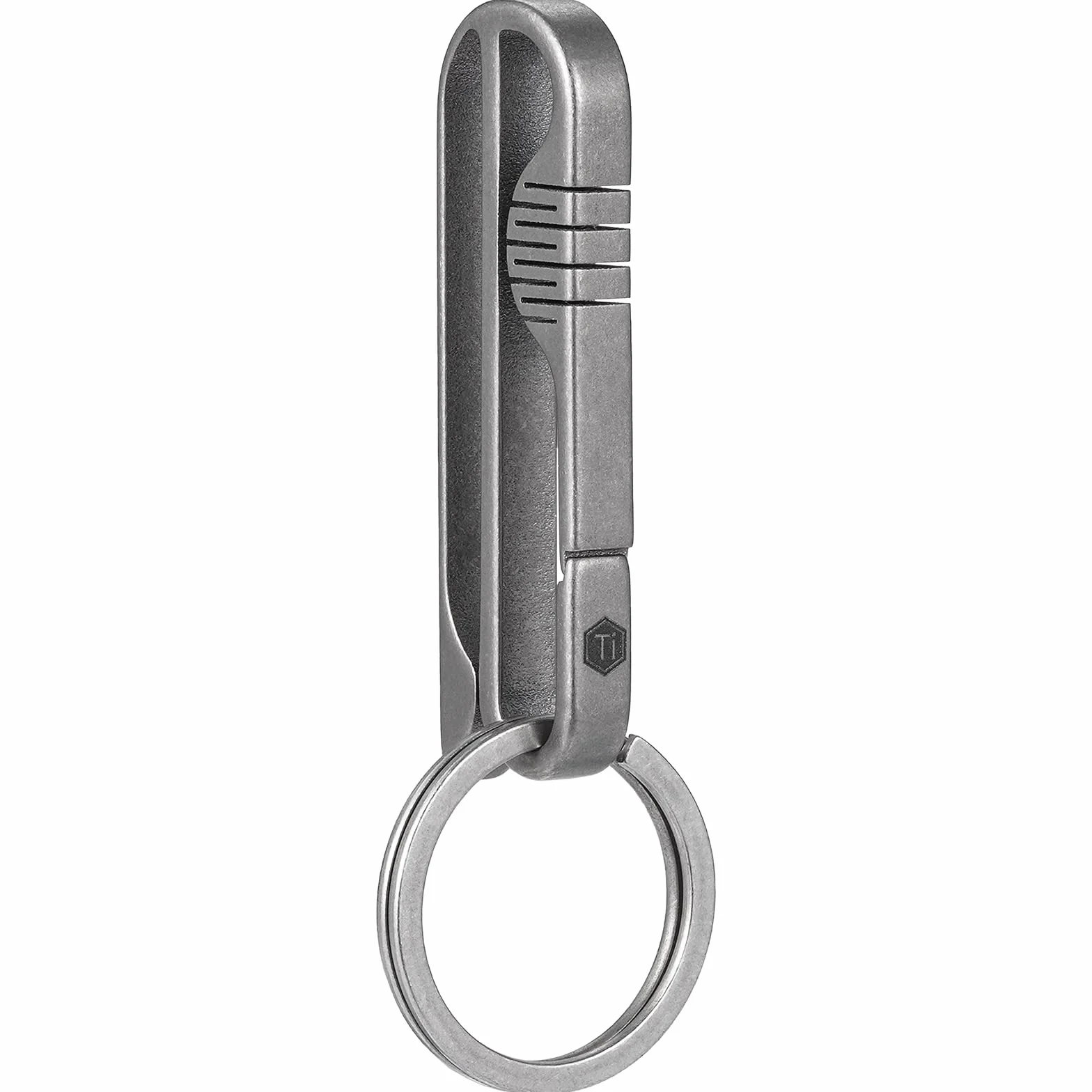 KeyUnity KM03 Portachiavi in titanio con passante per cintura Portachiavi con portachiavi rimovibile per cintura di servizio