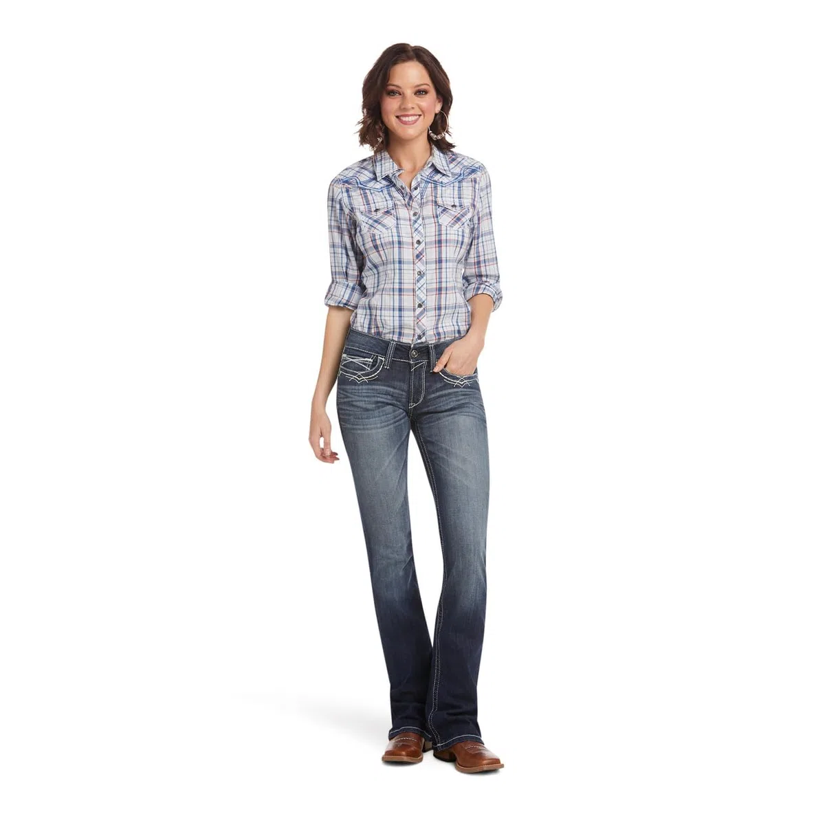 ARIAT - R.e.a.l Mid Rise Boot Cut Jean, Jean Donna