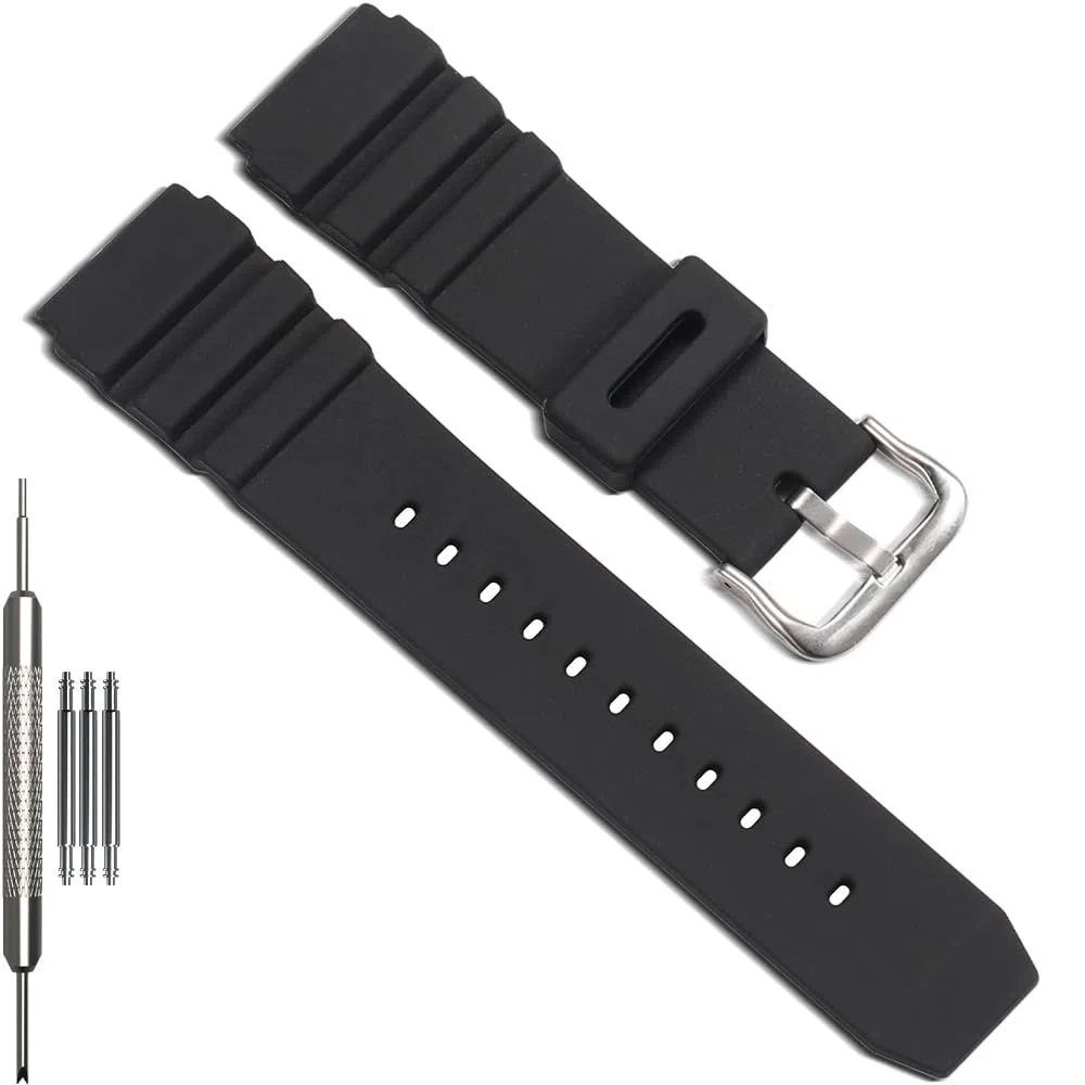 Cinturino in silicone compatibile con Casio MDV106 AMW320 sereis Unisex Diver Watch Band MDV-106 Cinturino di ricambio in gomma