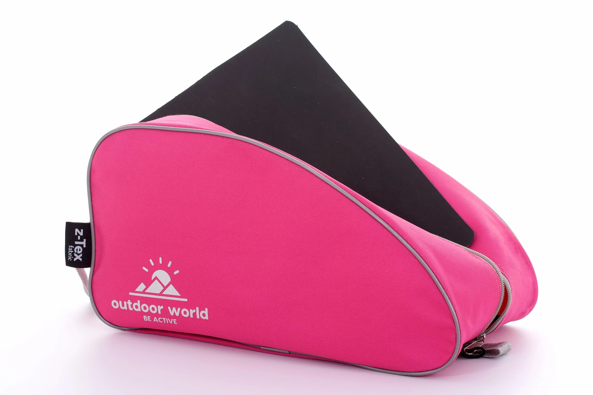 Outdoor World Borsa per Scarponi Premium - Ampia Apertura con Zip Resistente all'Acqua Unisex - Borsa per Scarpe da Trekking Camminata Calcio Rugby Golf Scarpe da Ginnastica Uomo Donna (Rosa)