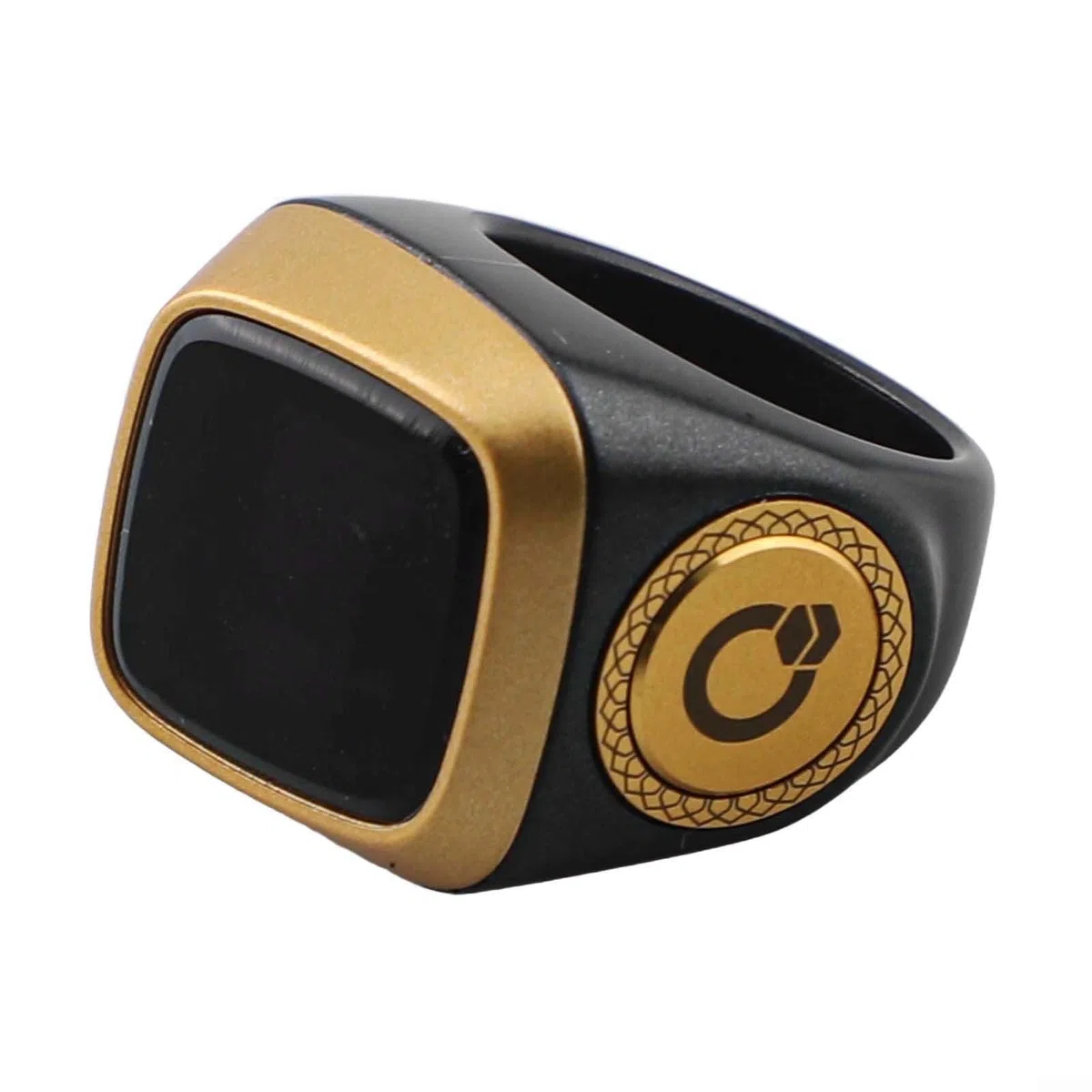 Contatore per anelli con schermo, anello impermeabile per musulmani, conteggio digitale Tasbih e promemoria di preghiera (18 mm nero)