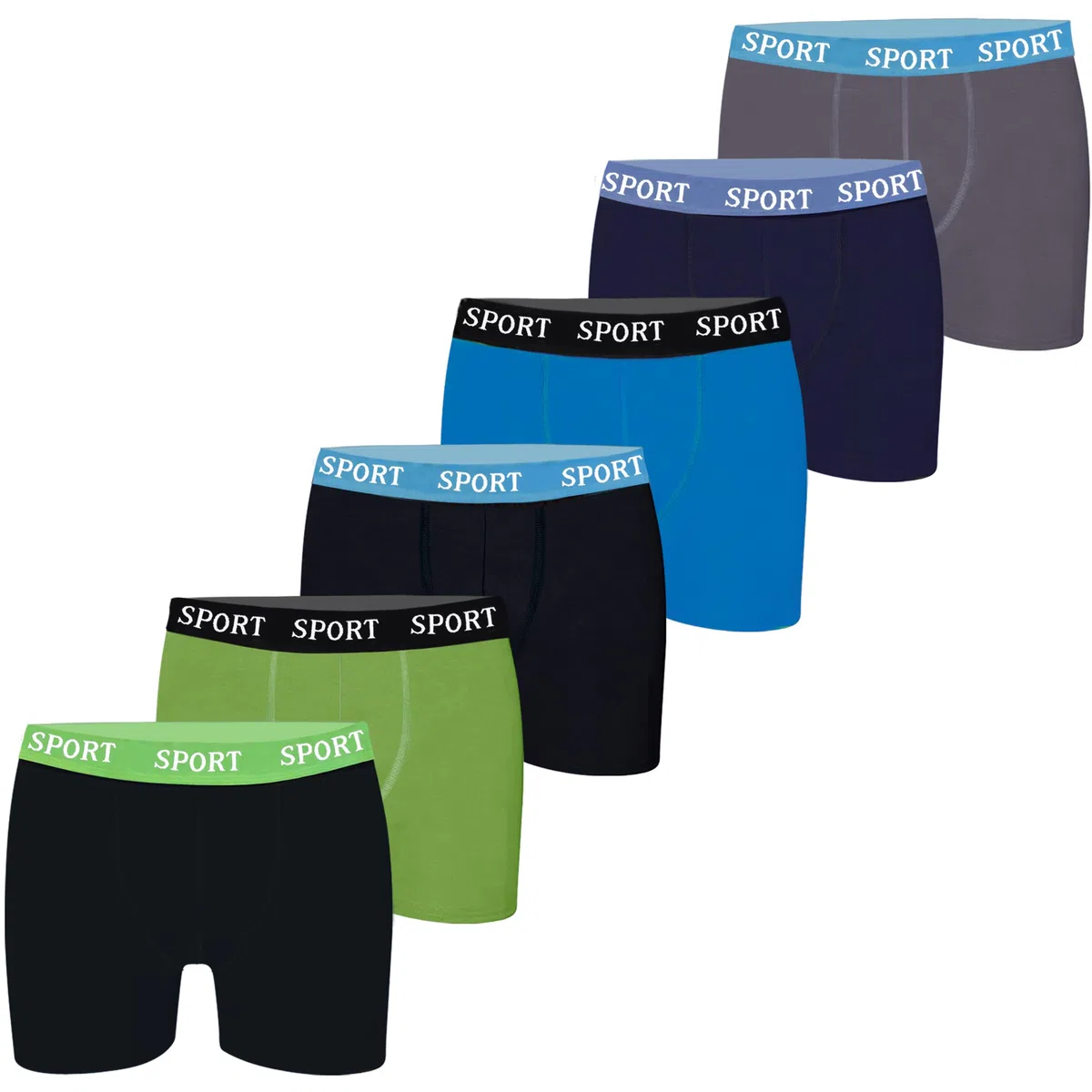 LOREZA ® 6 Boxer Ragazzi Bambino Intimo Mutande Ragazzo in Cotone 6-15 Anni