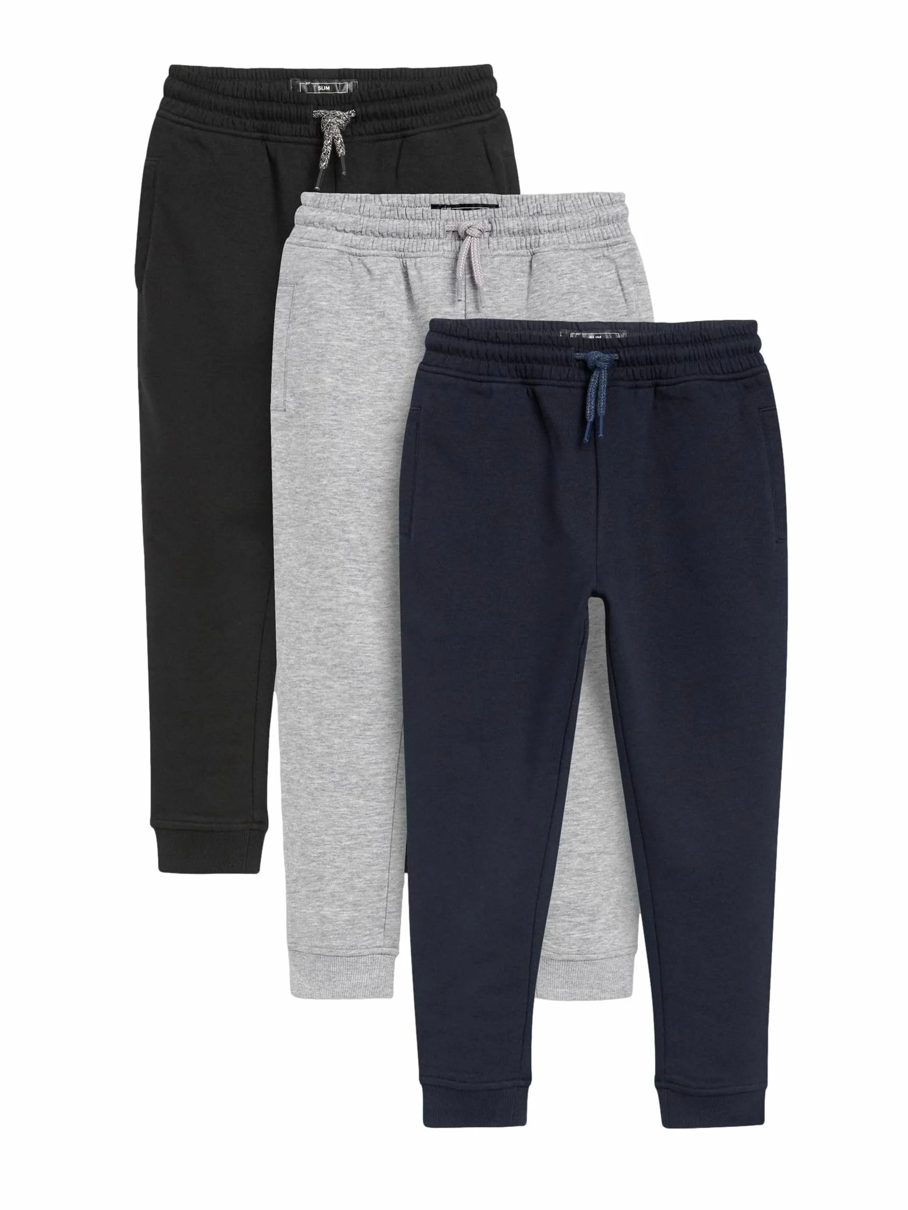 NEXT Ragazzo Confezione da 3 Pantaloni da Jogging Slim