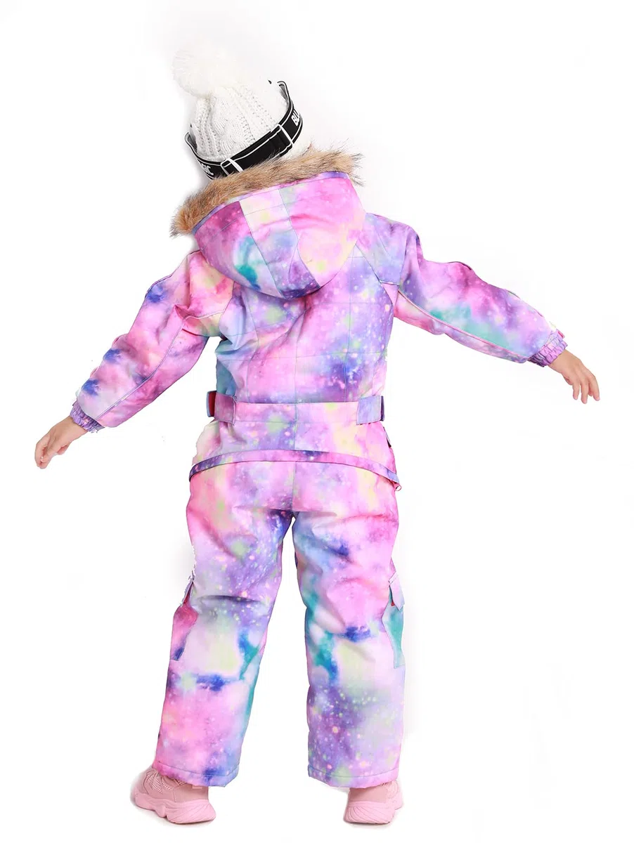 Bluemagic Tute da Neve Bambino e Ragazzi, Tute da Sci Bambine e Ragazze, Tuta da Neve di un Pezzo Bambini Invernale Outdoor Antivento, Calda, Impermeabile e Traspirante, Apertura con Cerniera