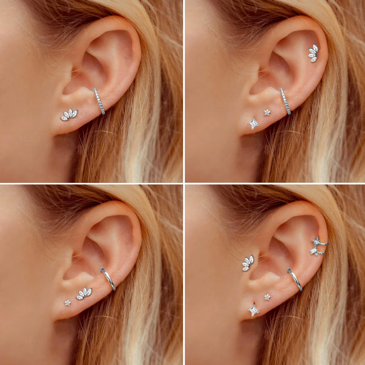 ADRAMATA G23 Titanio Piercing Helix Trago Filettato Internamente Piercings Labbro Medusa Piccolo Piercing Orecchio Ipoallergenico Conch Helix Piercings Oro Argento