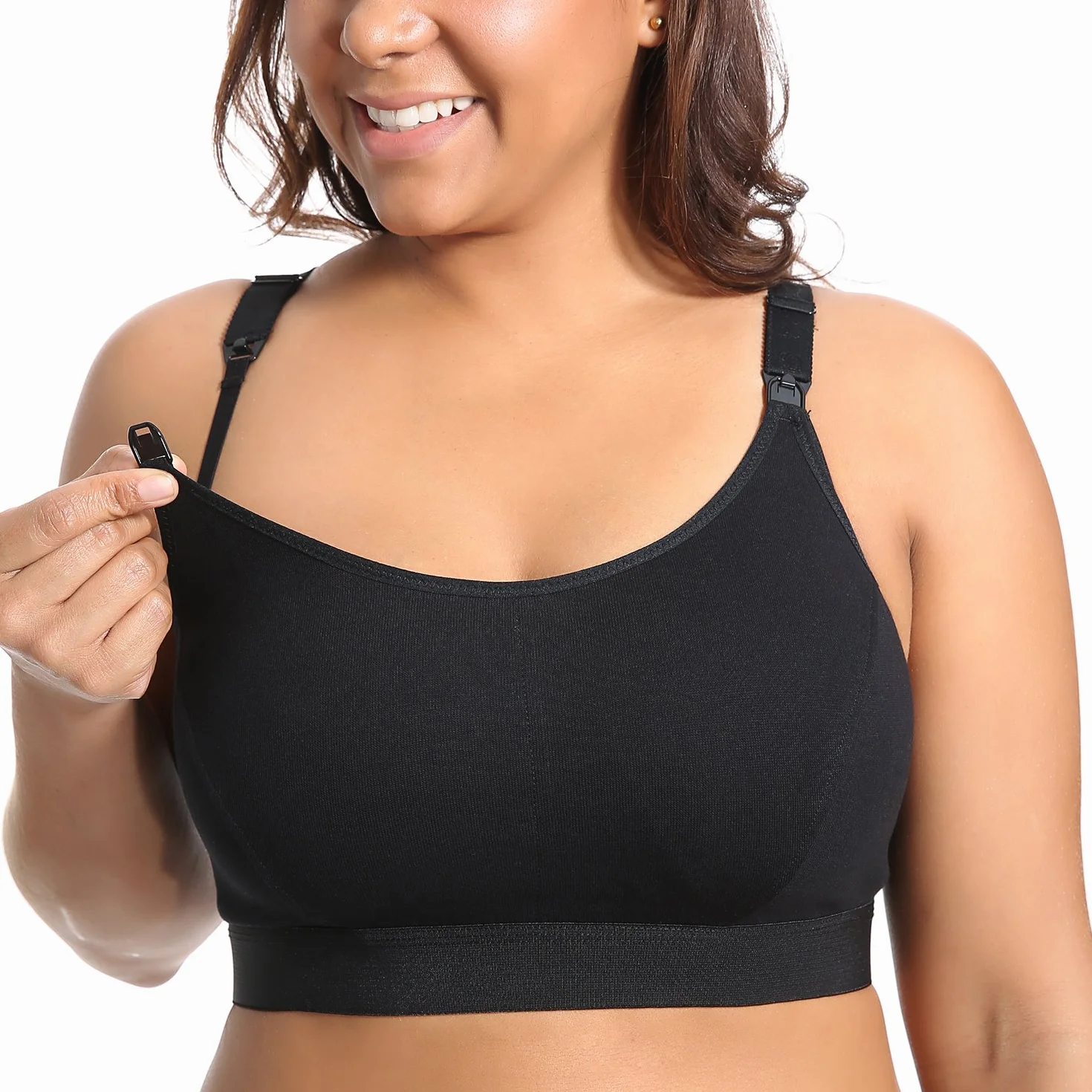 Gratlin Reggiseno Allattamento Cotone Taglie Forti Senza Ferretto Racerback Reggiseni Sportivo per L'Allattamento