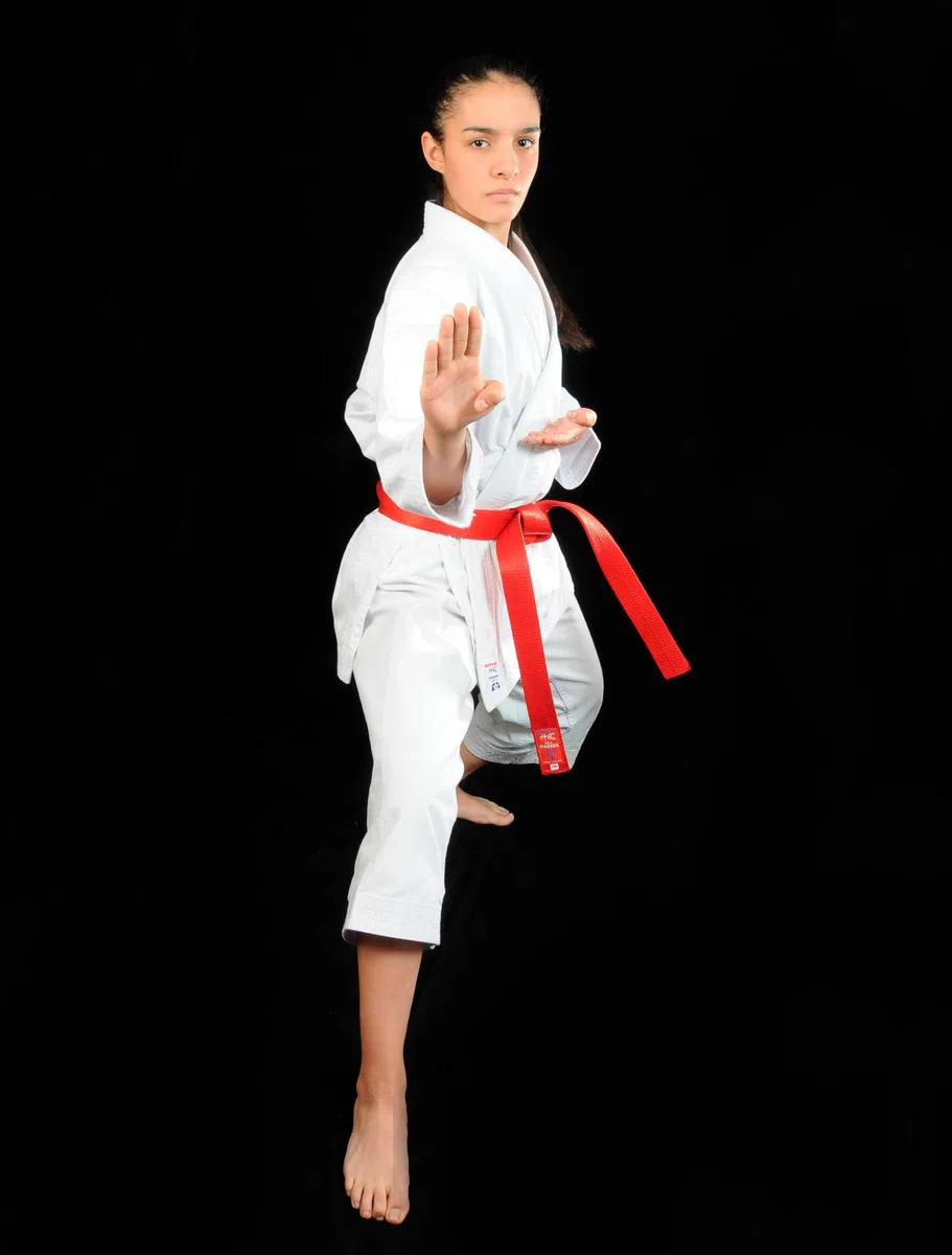 Kamikaze Karategui Premier Kata, costume da karate da competizione Kata, 100% cotone, peso medio, colore bianco