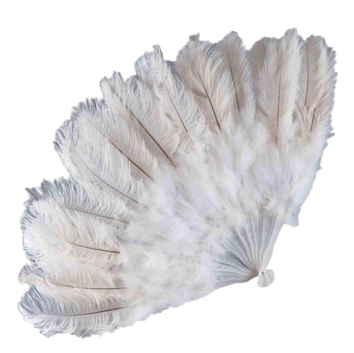 Carnival Toys 8562, Ventaglio Gigante In Piume Di Struzzo, Bianco, 100 cm