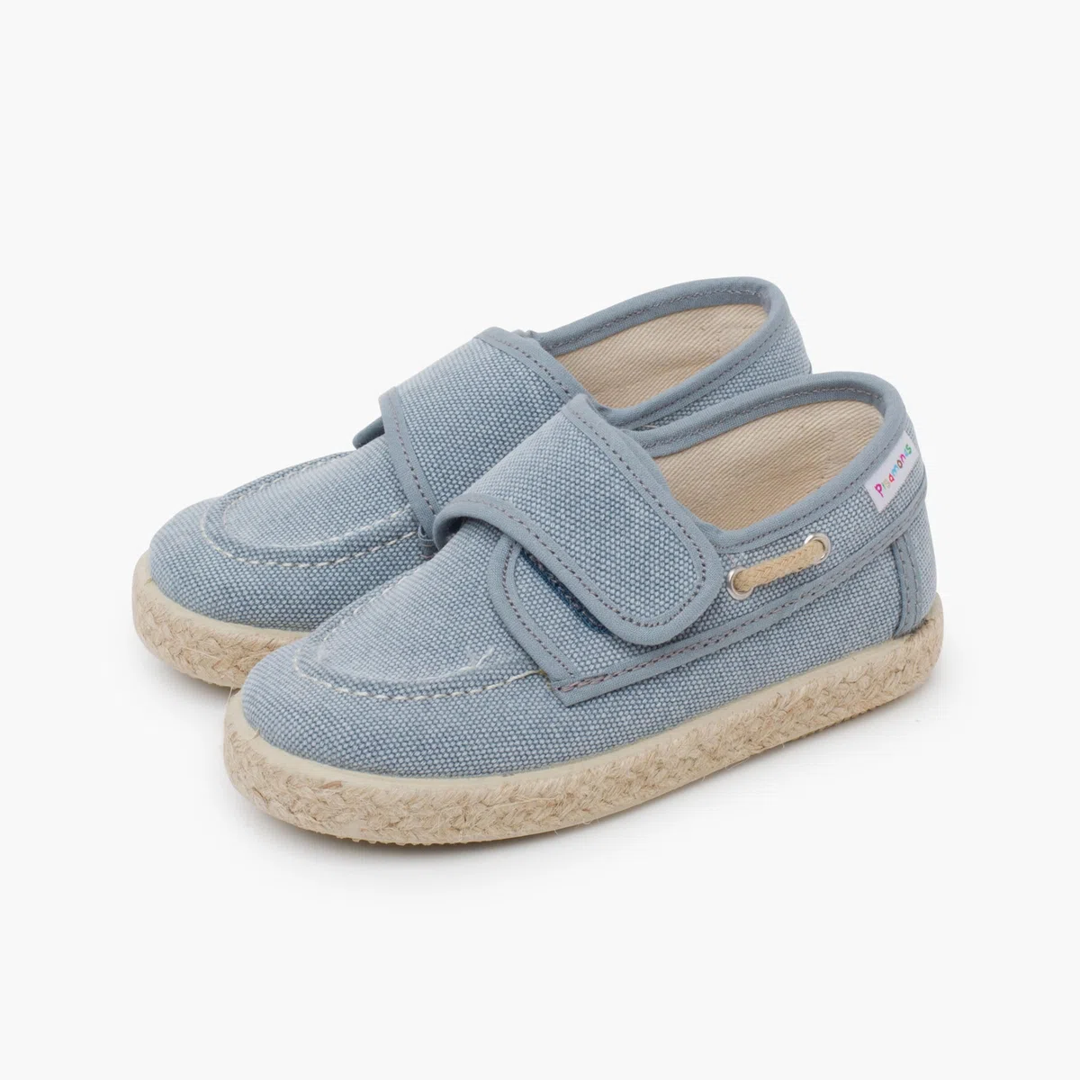 Pisamonas Scarpe da Barca Tela Rustica Effetto Lavato