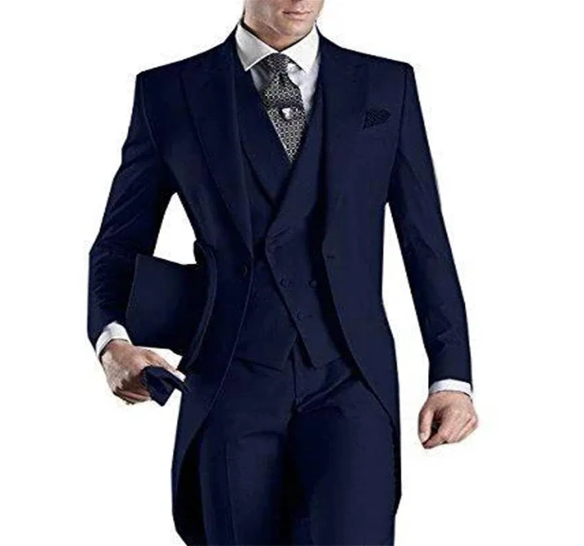 Vestito Uomo Completo da Uomo for Matrimonio, 3 Pezzi, Smoking Sposo, Abito Ballo Formale, Completo alla Moda