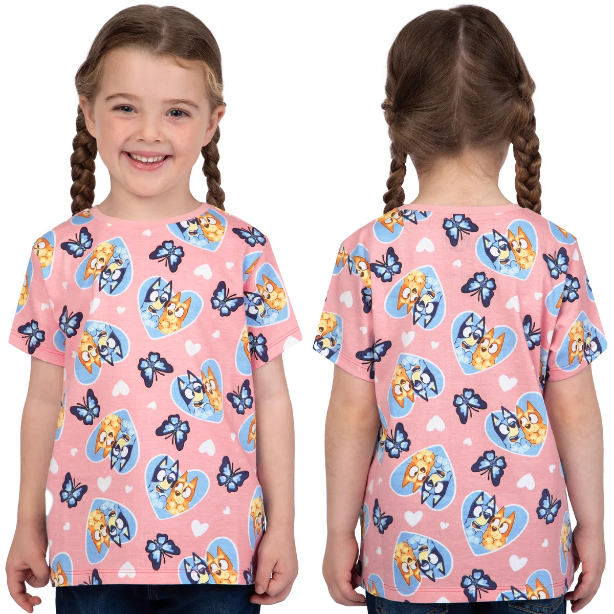 BlueY Confezione da 3 T-Shirt, Magliette Estive per Bambina, Set di 3 Magliette per Bambina, Abbigliamento Bambini in Cotone