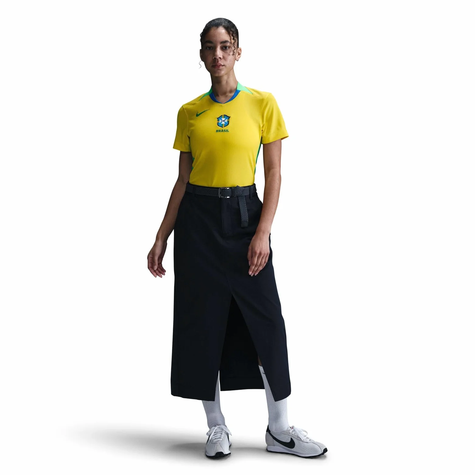 Nike Brasilien 2025 Stadium Home (Frauenteam) Nike Dri-Fit Replika-fußballtrikot für Damen Nike Maglia da Calcio Dri-Fit (Donna) Donna