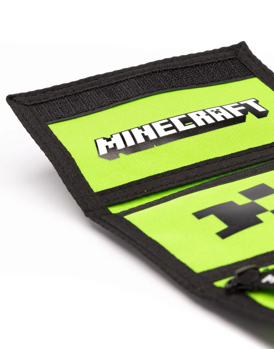 MINECRAFT Portafogli Bambini gioco Black o Green Creeper Greats Borsellino One Size