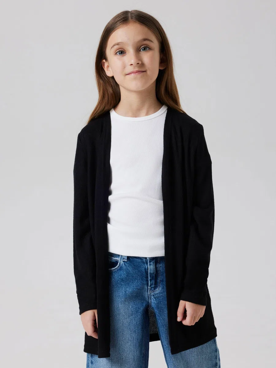 Name IT Nkfvicti LS Knit Card L Noos Maglione Cardigan Bambine e Ragazze