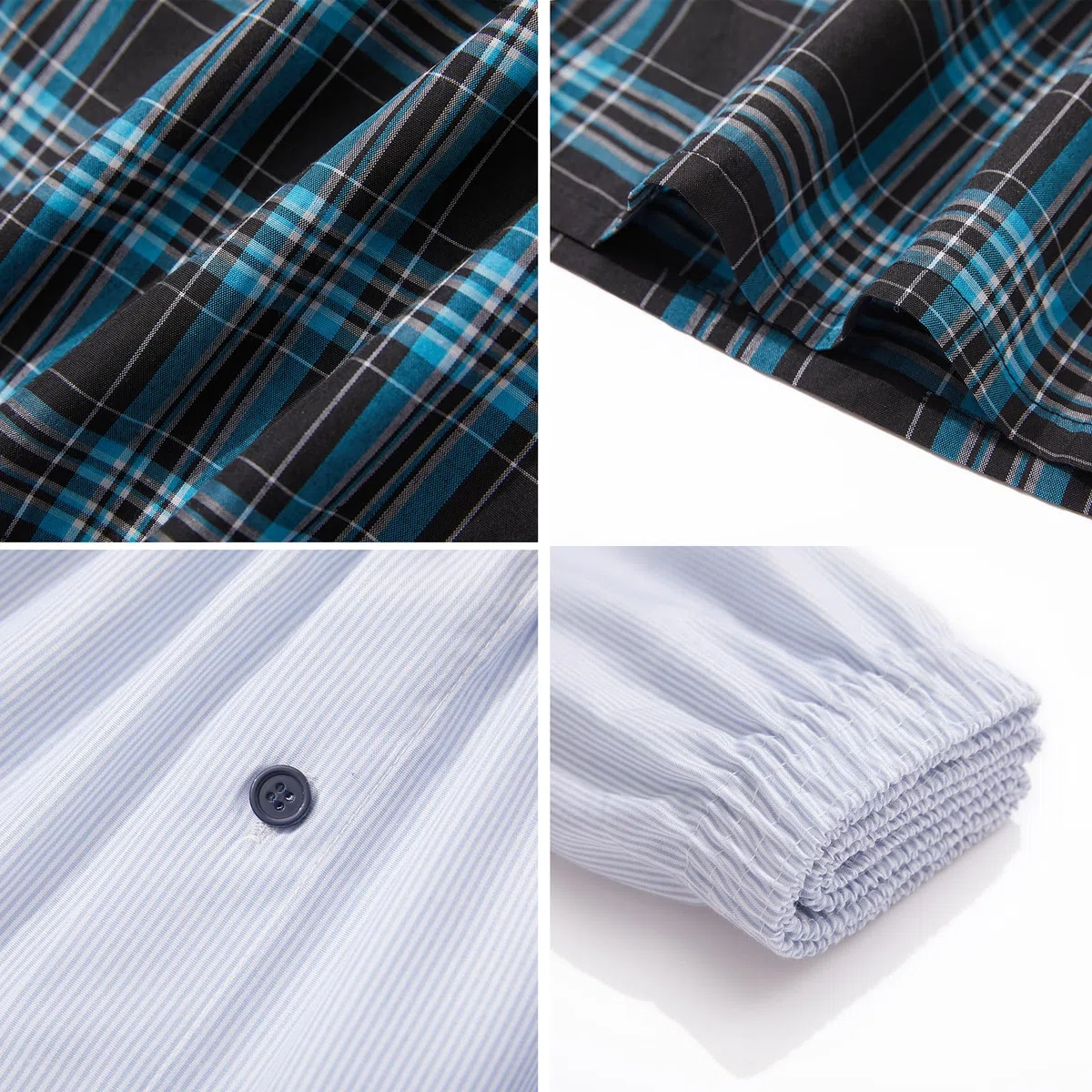 JupiterSecret Boxer Uomo Cotone Intrecciato Mutande Uomo a Quadri Classici Boxer Americani Uomo 6 o 10 Pezzi con Bottone
