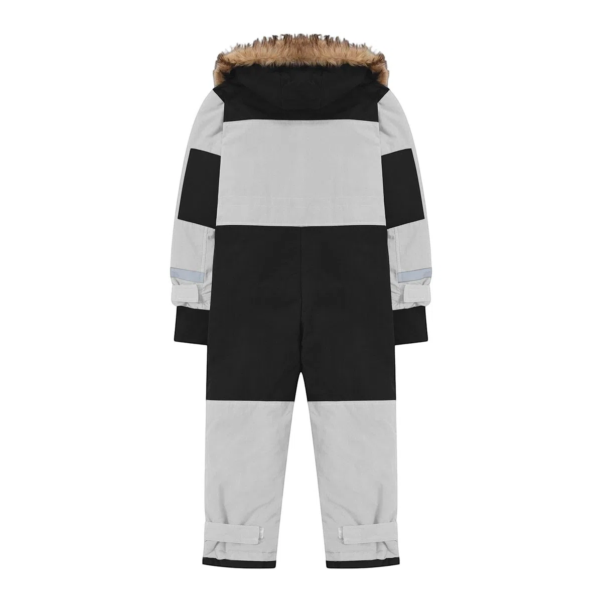 Tute da Neve Bambino e Ragazzi, Tute da Sci Bambine e Ragazze, Tuta da Neve di un Pezzo Bambini Invernale Outdoor Antivento Impermeabile e Traspirante Calda Tuta con (Light Gray, 12-13 Years)