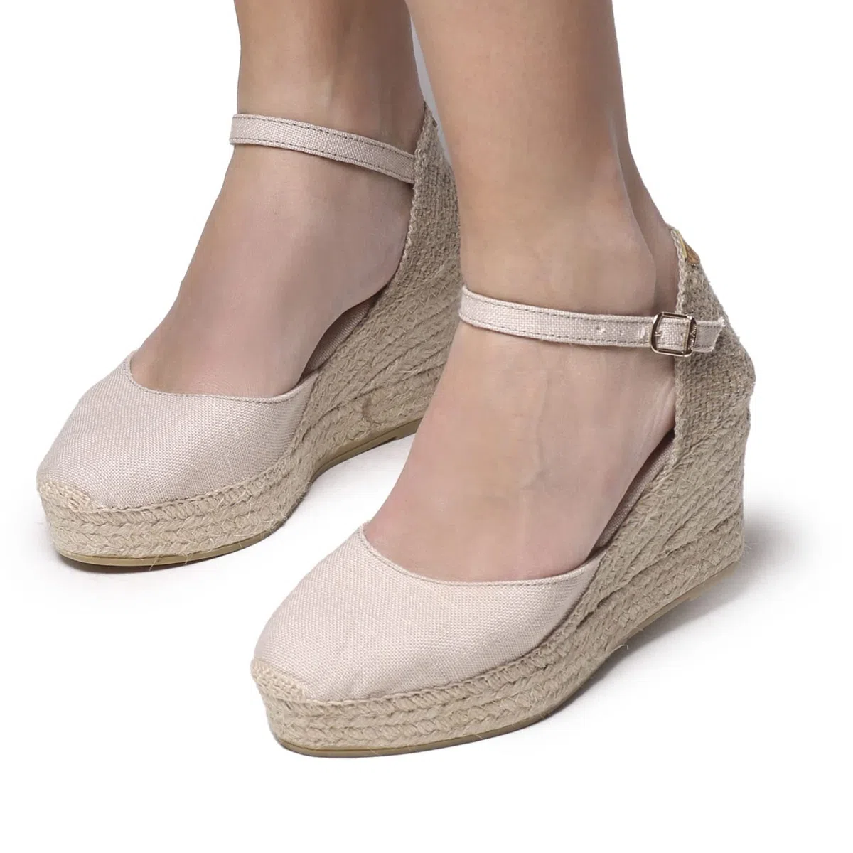 Toni Pons Laia-NT - Espadrillas vegane con Zeppa da Donna realizzate in Lino.