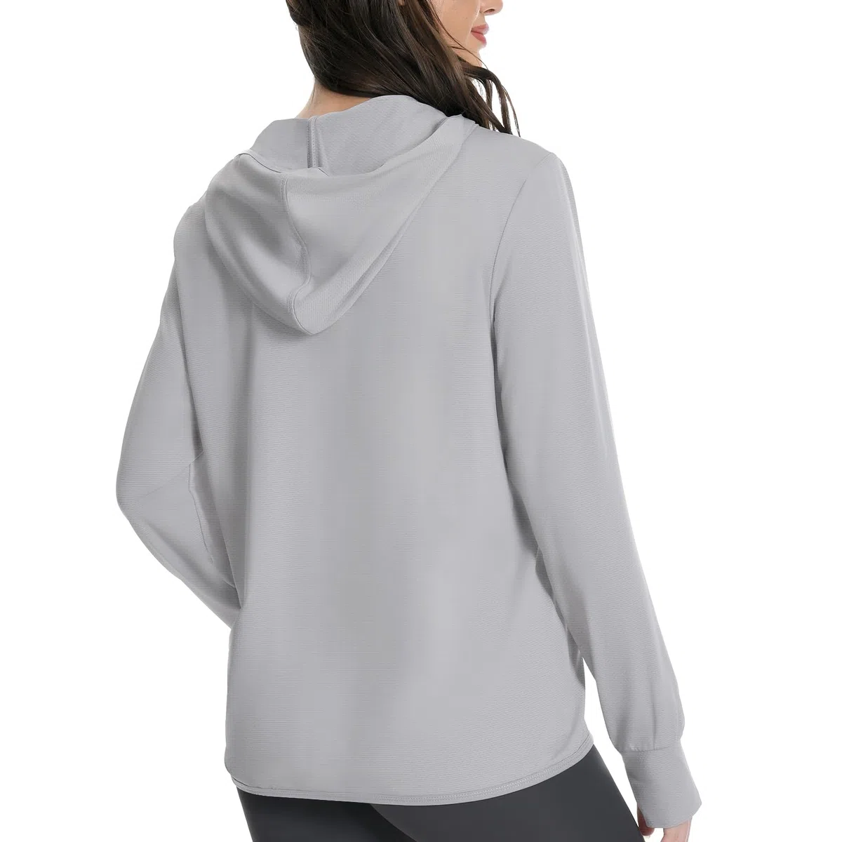 Felpa Donna con Zip e Cappuccio, Protezione Solare UV UPF50+, Manica Lunga Giacca Sportiva Leggera Sun Hoodie con Tasche