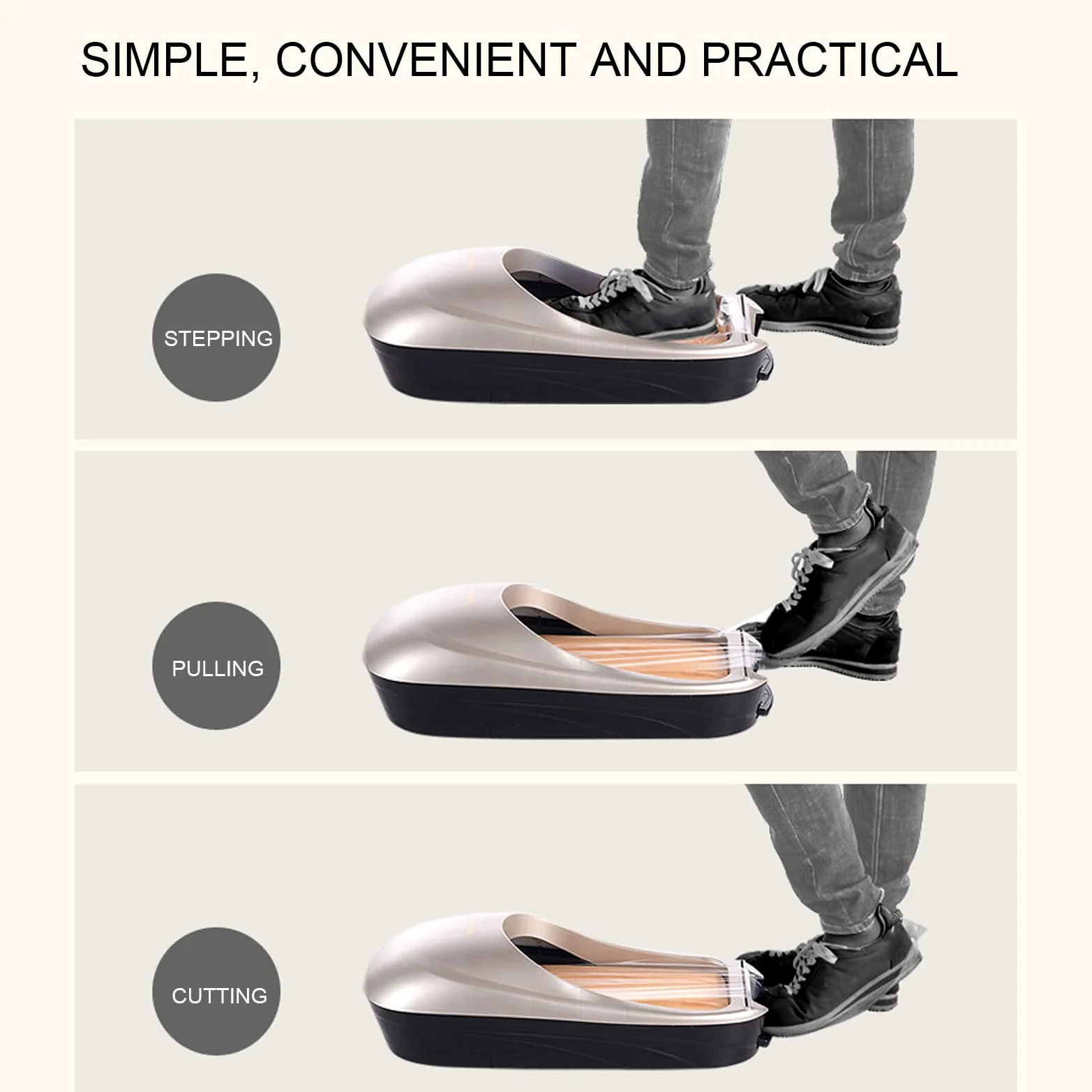 Copriscarpe Automatico Dispenser Automatico di Pellicola per Scarpe Ospite Protezione per Pavimento per Macchina Protezione per Pavimento per la Casa