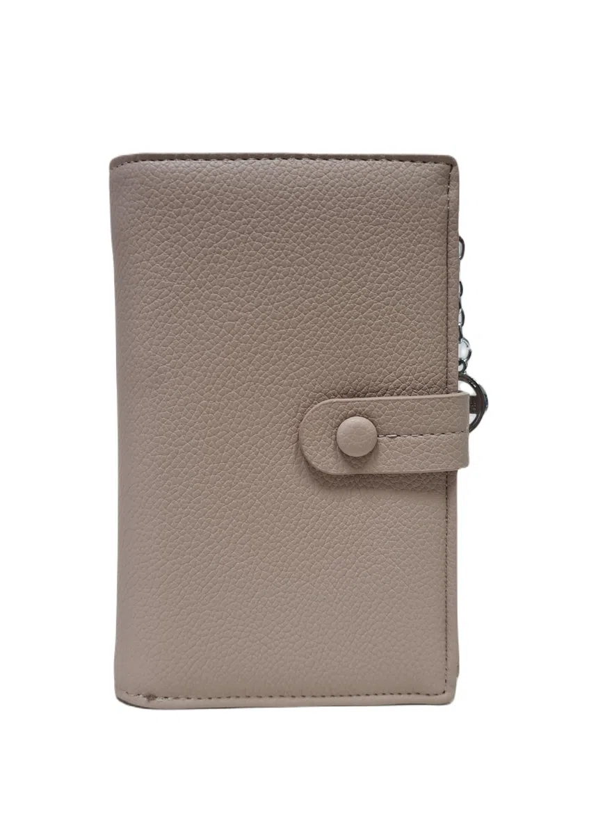 COVERI COLLECTION Portafoglio da Donna, Ecopelle, Art. 17-2 Dimensioni: 15,5 x 10 cm, con Zip e Clip, Scritta Marchio in Metallo (BEIGE/KAKHI)