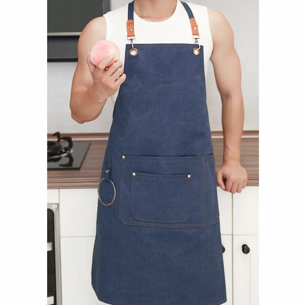 Grembiule Cucina Donna Professionale Grembiuli da Lavoro Uomo Falegname Grembiule Cameriere Barman