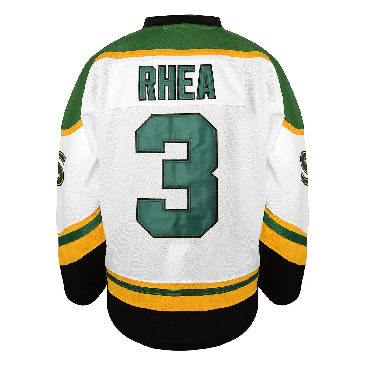 3 Ross The Boss Rhea ST John's Shamrocks - Maglia da hockey con toppa EMHL, colore: Bianco/Verde