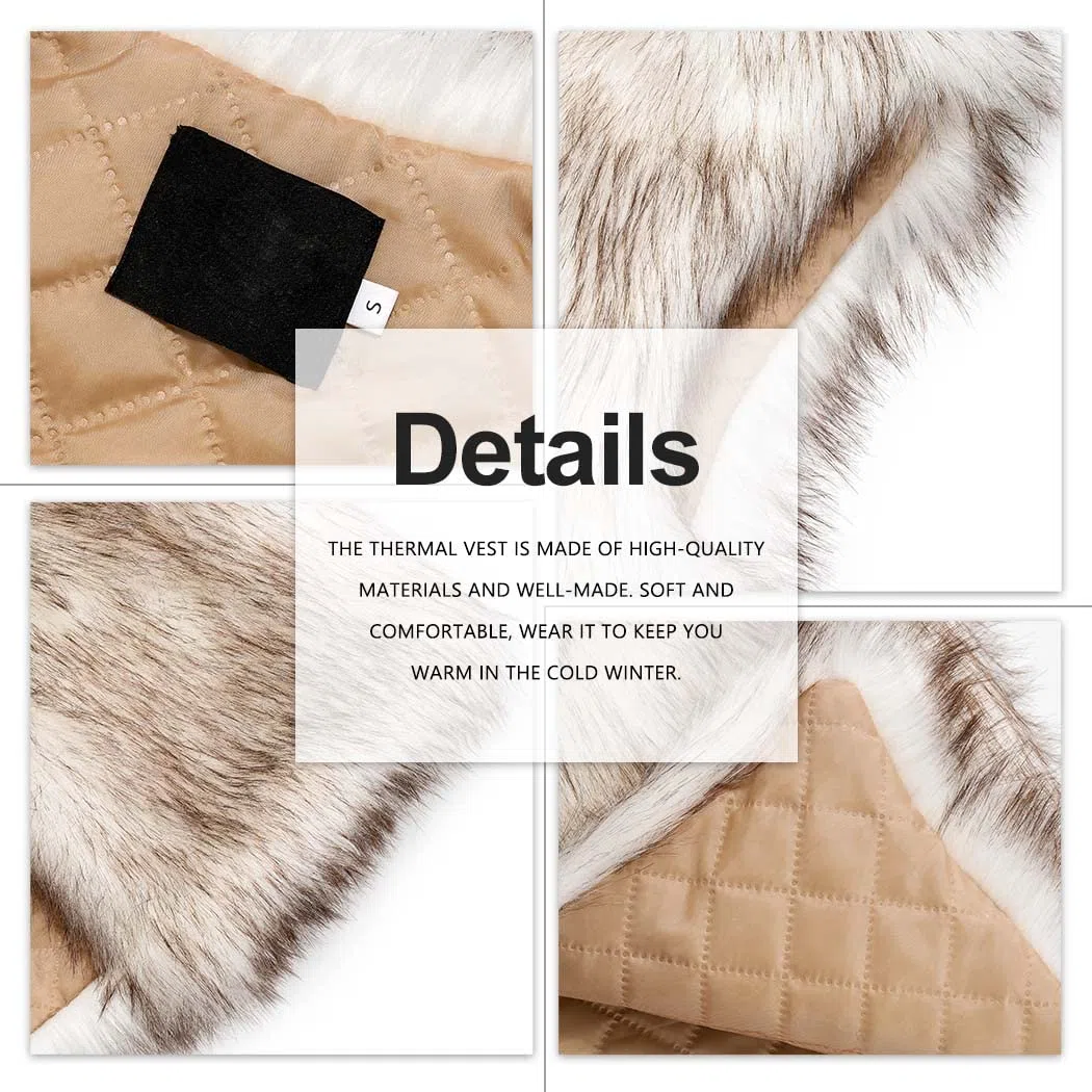 Gilet in pelliccia sintetica da donna Cappotto corto senza maniche Cappotto invernale Gilet caldo per la primavera, l'autunno e l'inverno