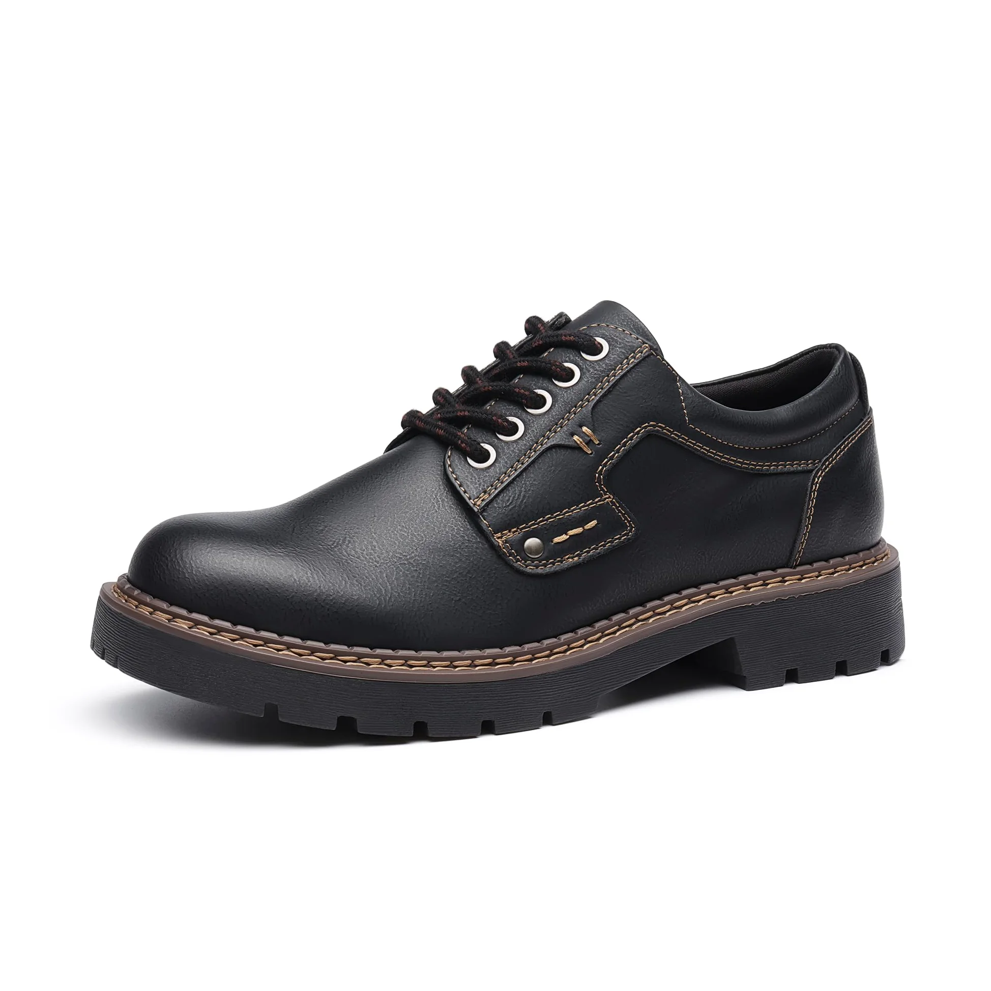 Bruno Marc Scarpe Oxford Eleganti con Lacci Uomo - Ideali per Ufficio, Cerimonia e Abiti Formali, Suola Spessa e Comfort