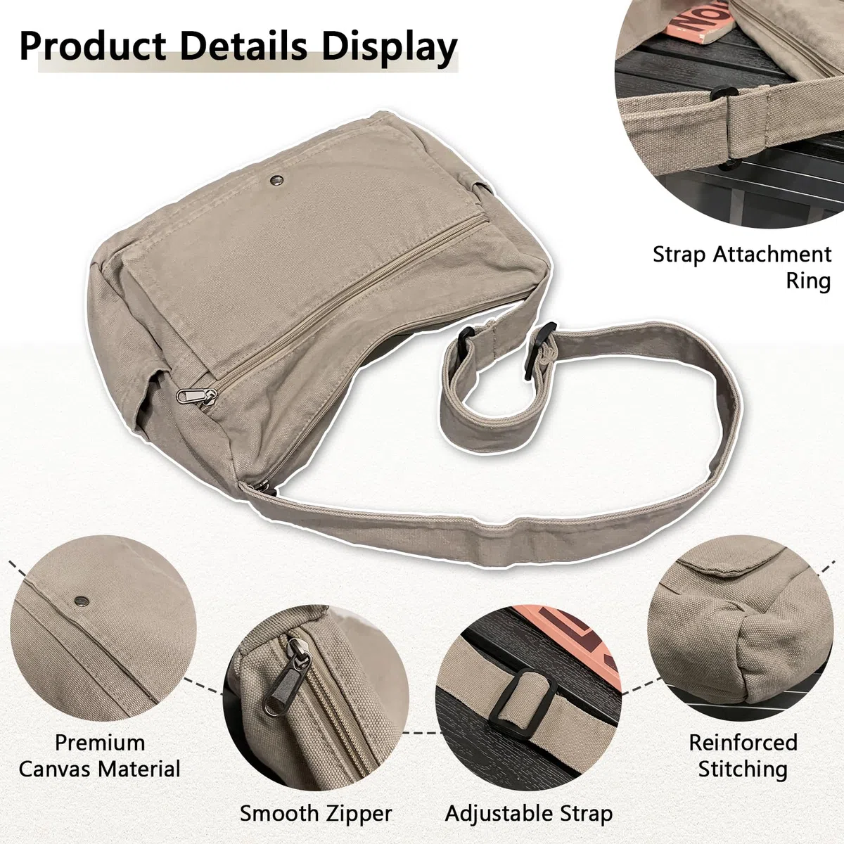 X SIM FITNESSX Borsa a tracolla in tela unisex Messenger Bag in tessuto Oxford per tutti i giorni, ufficio e viaggi