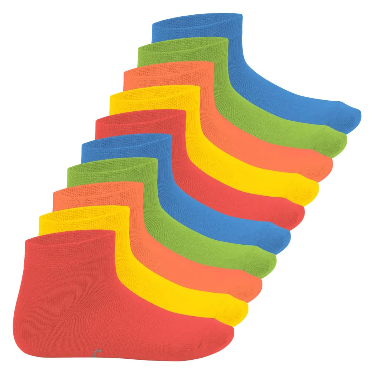 Footstar SNEAK-IT! KIDS Low Cut Socks cotton quarter socks for girls or boys 10 pairs nice colours