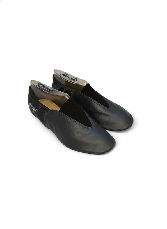 Anniel 2024 - Scarpe Ginnastica Artistica in Pelle con Suola in Gomma 100% Made in Italy (41, Nero)