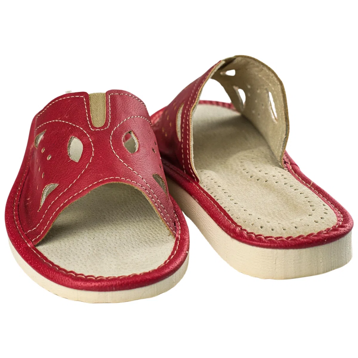 APREGGIO - Ciabatte Donna in Pelle – Pantofole da Casa Estive - Suola in Gomma - Antiscivolo - 36/41 EU