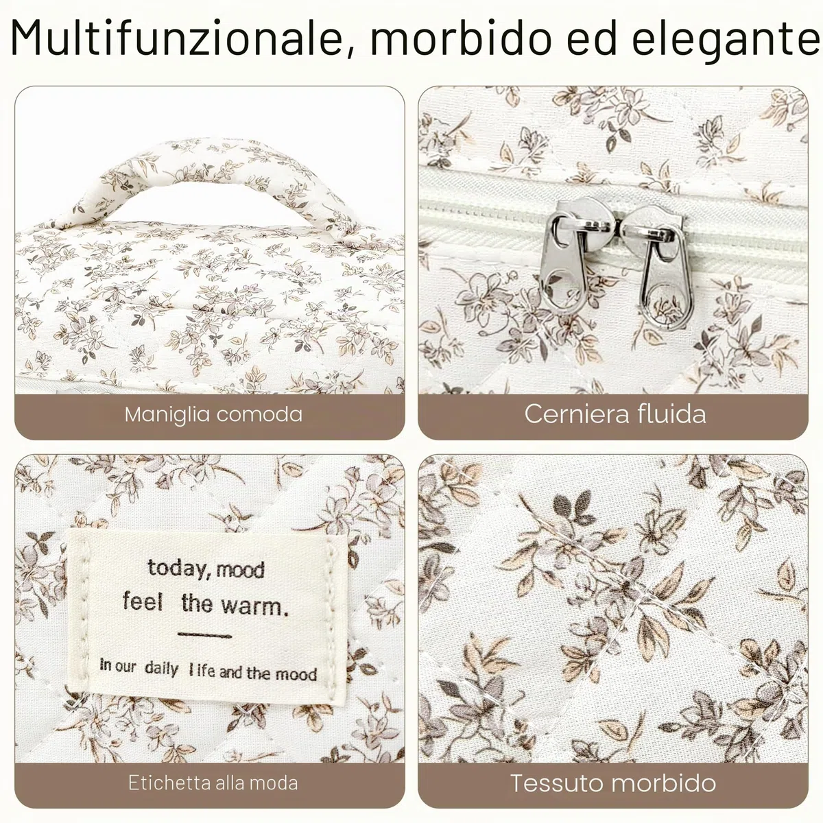YMIFEEY Set di 3 trousse da toilette per donna - Grande e piccola - Trousse per trucchi - Trousse da toilette - Trousse da viaggio - Organizer per donna