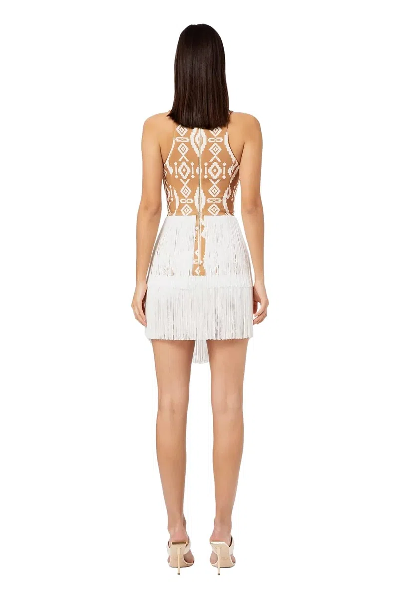 Elisabetta Franchi Abito Multicolore Caramello/Burro M86