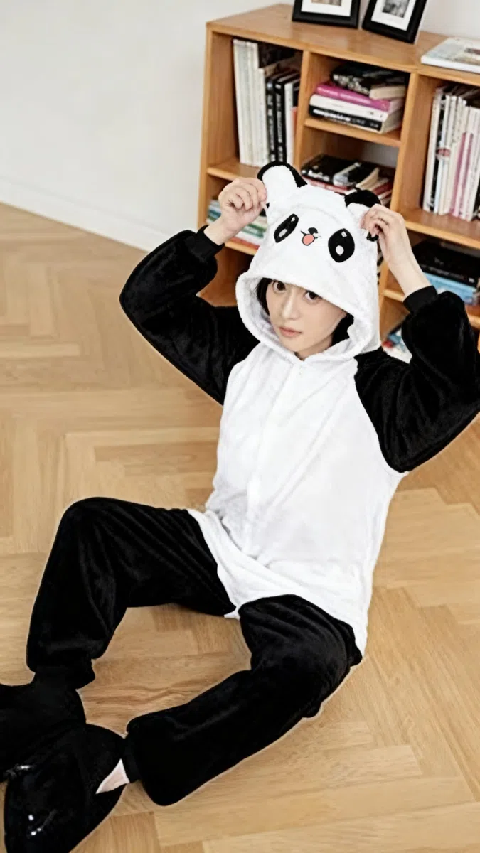 Kigurumi Costumi Animali Pigiama Tuta Intimo Adulto Unisex per Carnevale Halloween Party Spettacolo Show di Natale Cosplay Invernale da Donna e Uomo
