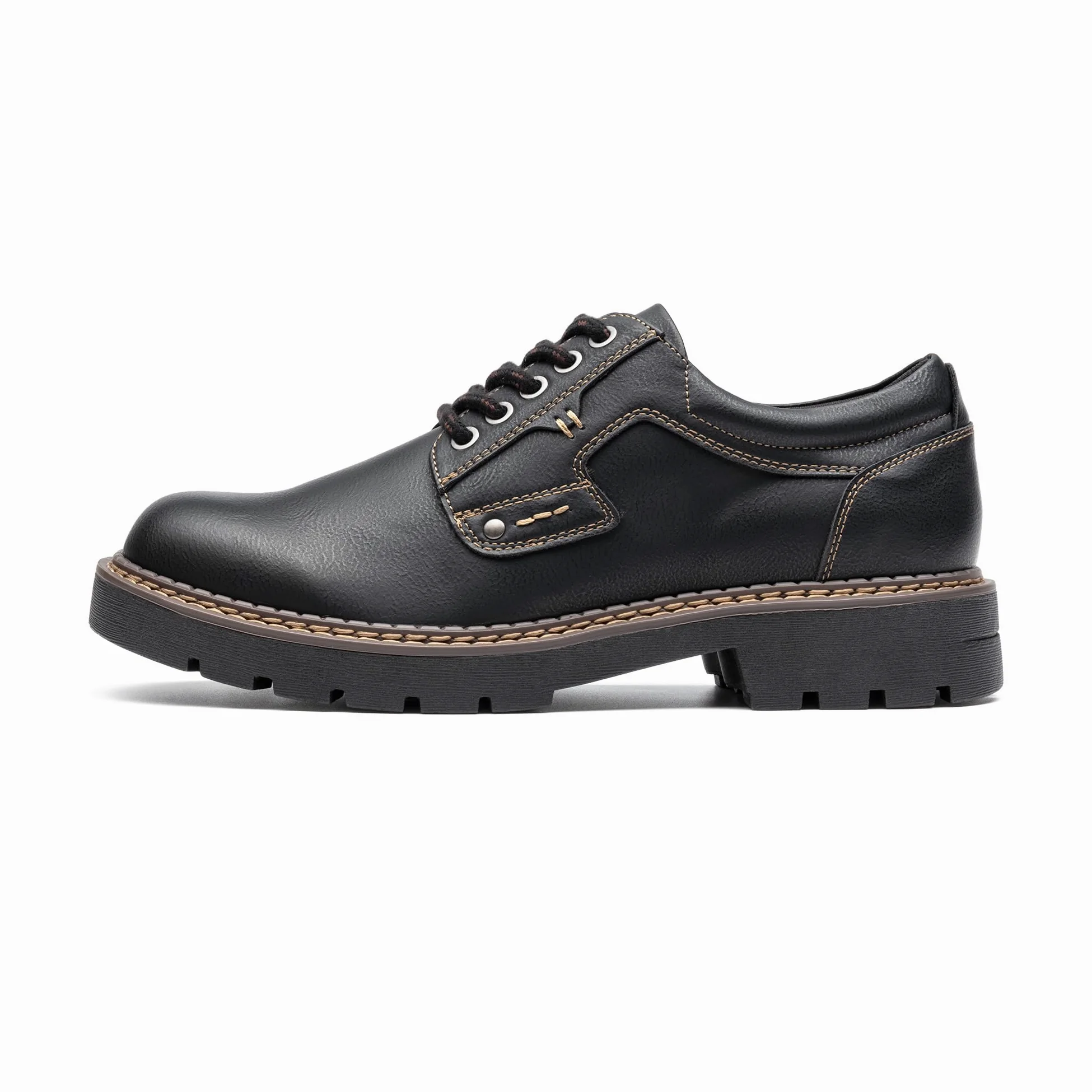 Bruno Marc Scarpe Oxford Eleganti con Lacci Uomo - Ideali per Ufficio, Cerimonia e Abiti Formali, Suola Spessa e Comfort
