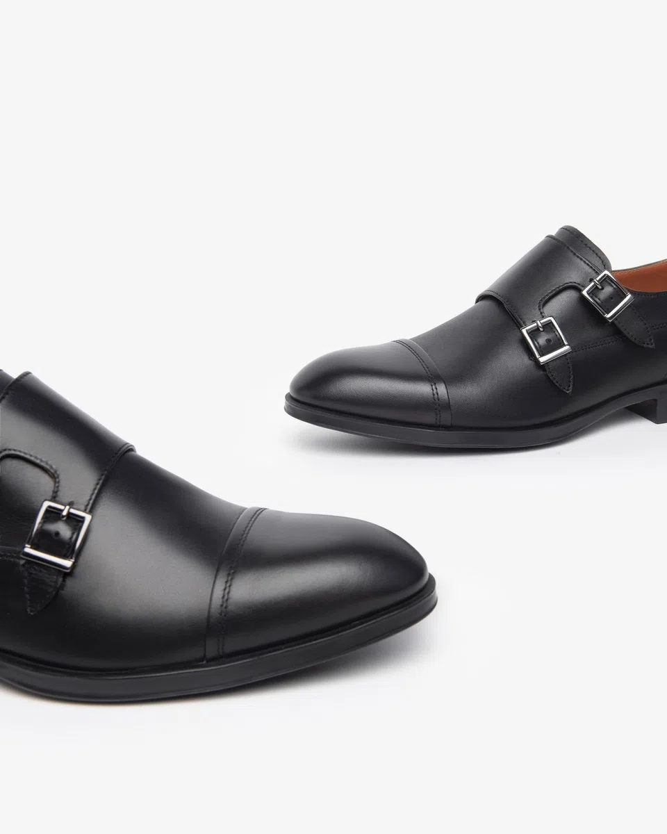 Nero Giardini E400142UE Doppia Fibbia Uomo in Pelle