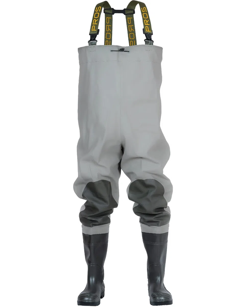 PROS Pantaloni da pesca con ginocchia rinforzate, impermeabili