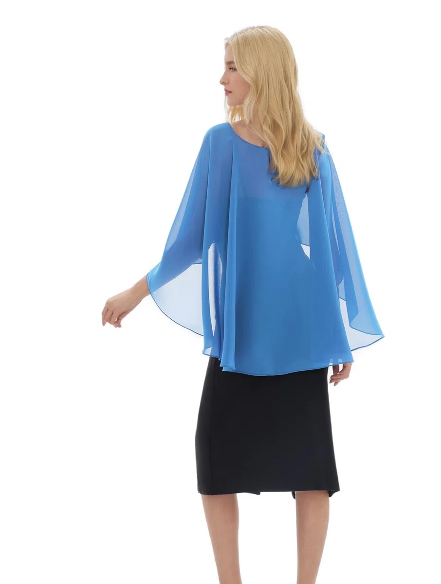 Generisch Sciarpa da donna oversize, in chiffon, da donna, elegante, in chiffon, leggera, morbida, da donna, per abito da sera