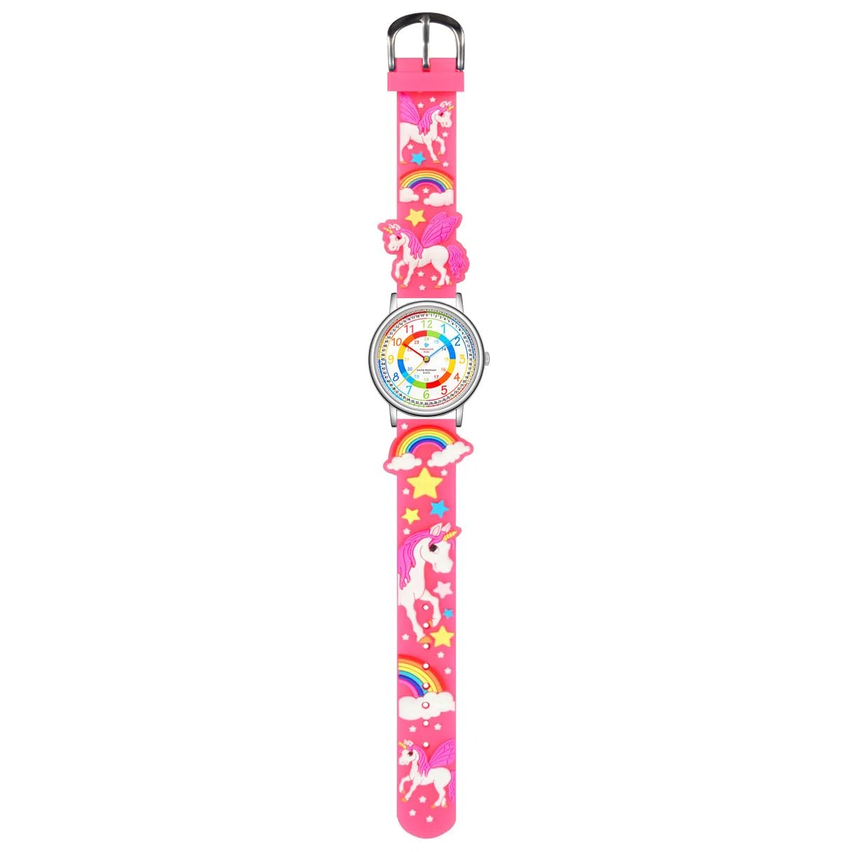 Alienwork Kids Orologio di Apprendimento Bambini Ragazzi Ragazze Tempo di Apprendimento Silicone Leggero Morbido Impermeabile