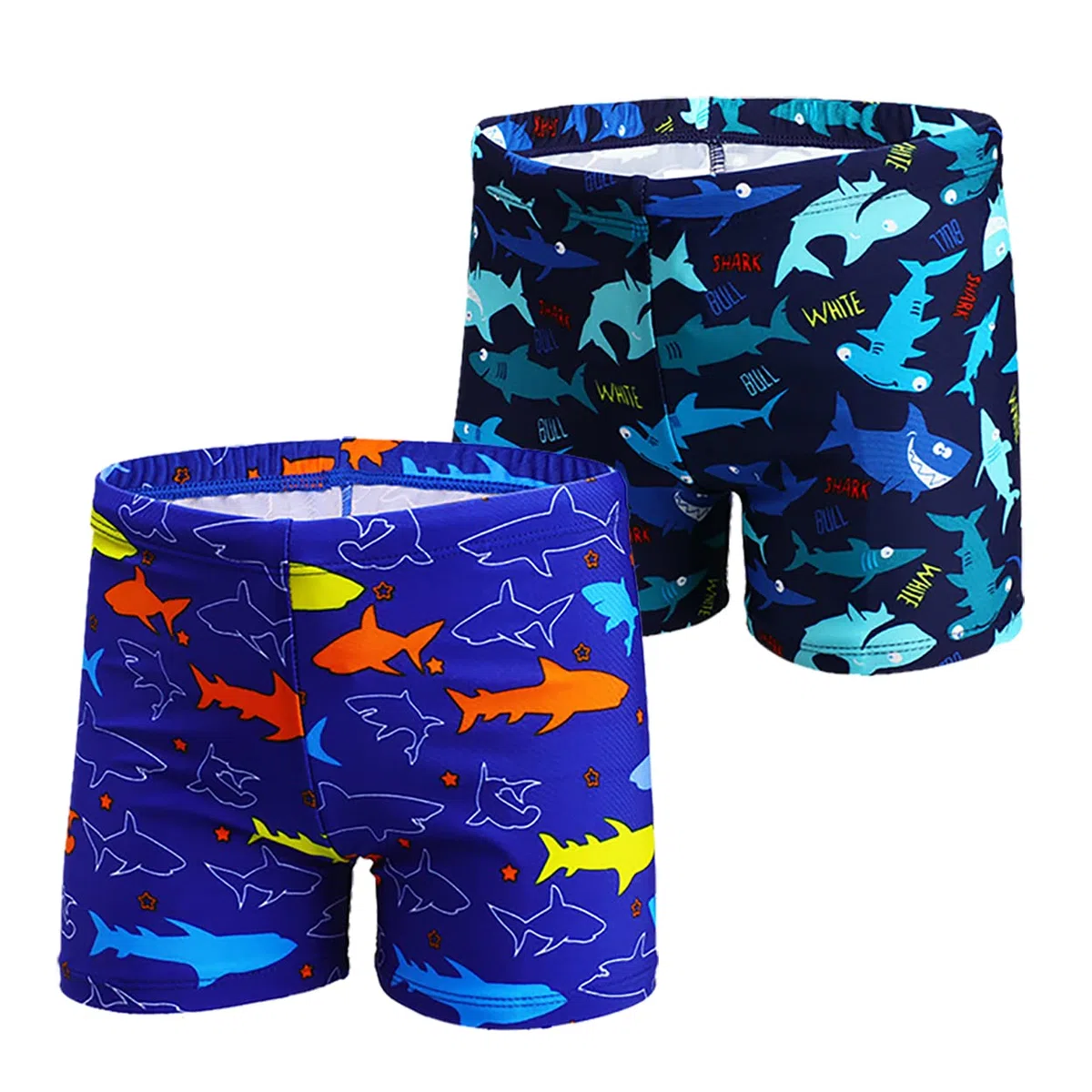 Confezione da 2 pantaloncini da bagno per bambini da 1 a 11 anni, costume da bagno con dinosauro e squalo
