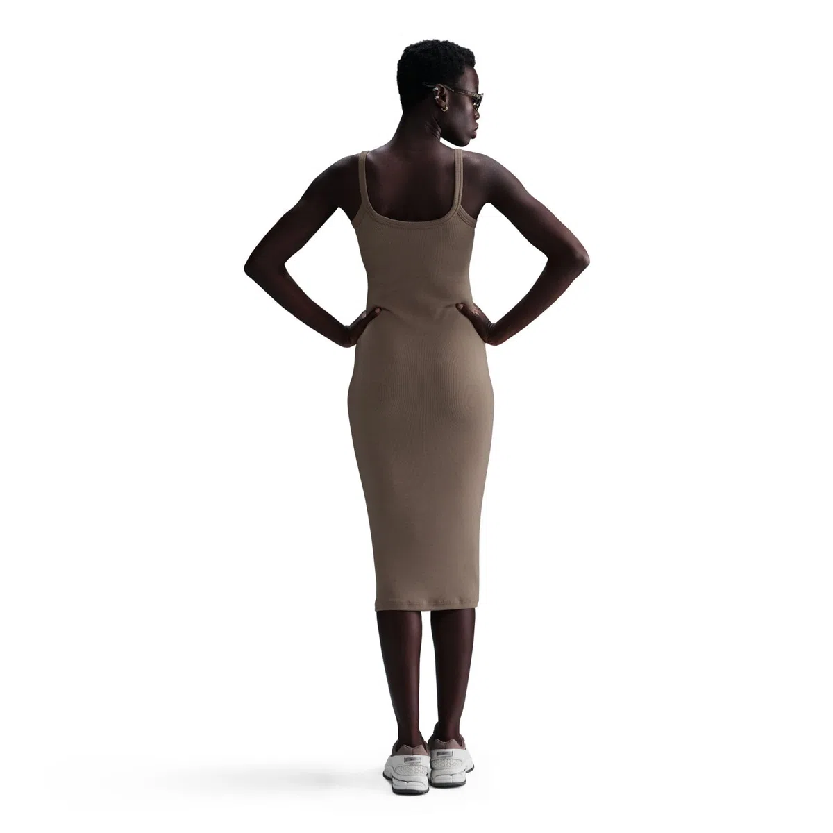 Nike Nike Sportswear Chill Knit ENG Anliegendes Mini-Rib-Tank-Kleid (Damen) Mini Abito da Serbatoio a Coste Donna