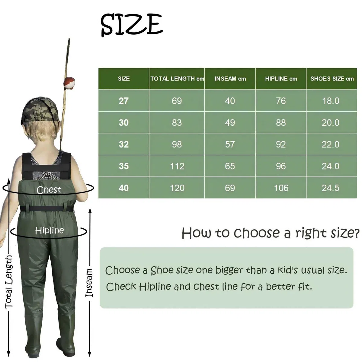 croch Pantaloni per bambini impermeabili con stivali di gomma – ideali per la pesca e le attività all'aperto