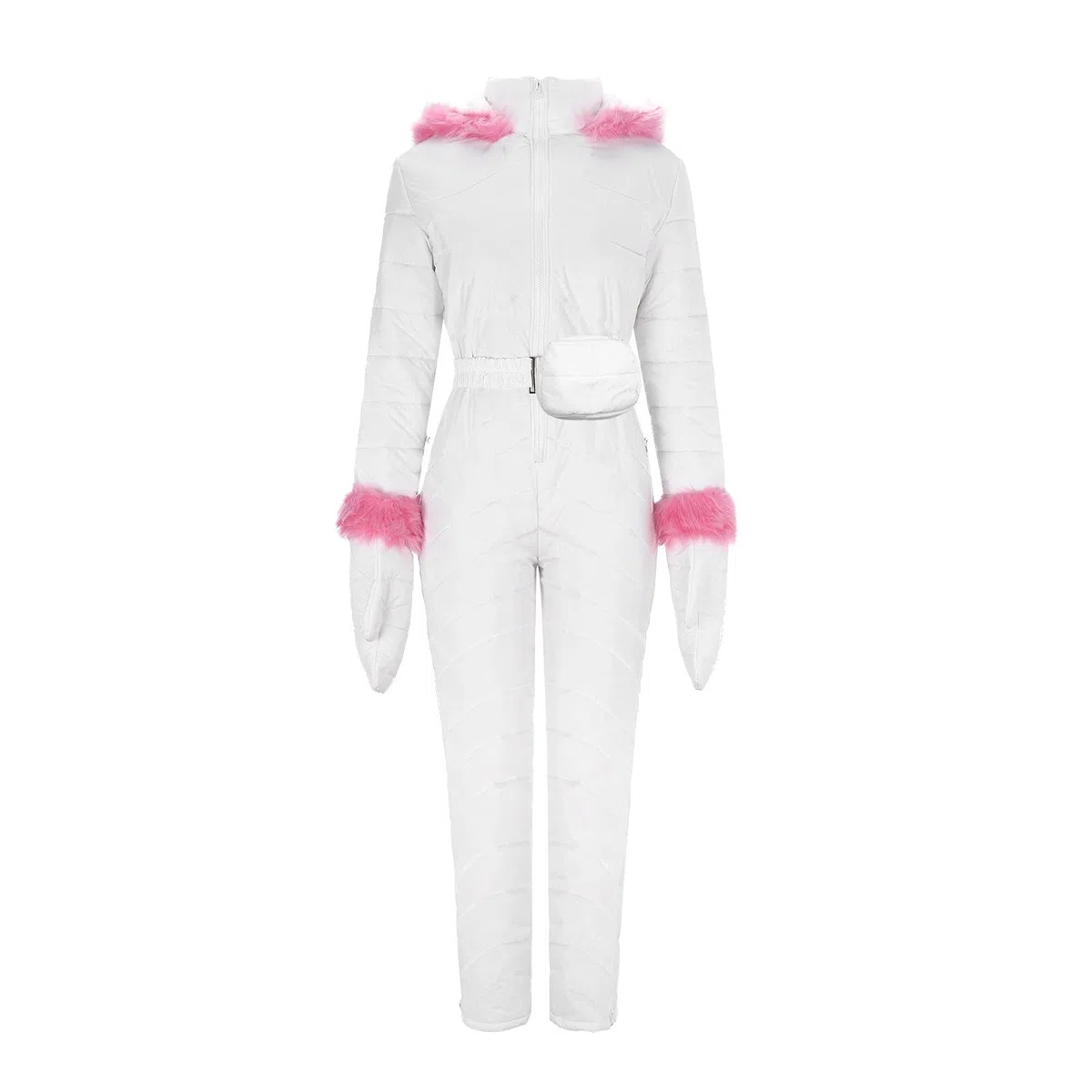 HEONSATI Tuta da Sci Donna Intera Elegante 2 Pezzi Cappotti con Cerniera e Pantalone Completi Sci Aderente Tuta Donna Set di Snowboard Sportiva Completi Intera Neve Due Pezzi Antivento Tuta Sci Donna