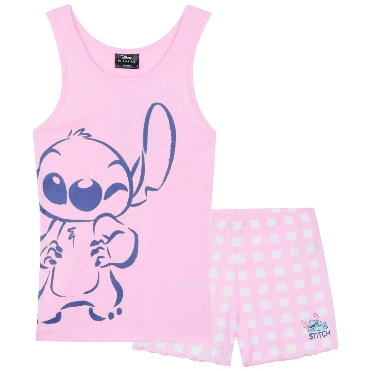 Disney Pigiama Corto Bambina, Confortevole Pigiami Estivo - Stitch Regalo